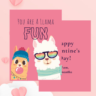 Carte De Correspondance Un Llama Fun Classroom Valentines