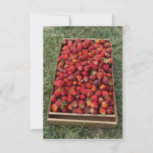 Carte De Correspondance Un plat de fraises