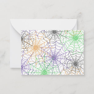 Carte De Correspondance Un simple motif de toile d'araignée pour Halloween