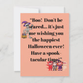 Carte De Correspondance Un voeu d'Halloween Éffrayant et sucré (Dos)