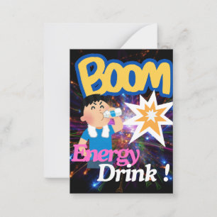 Carte De Correspondance Une boisson pour vous réveiller : Boisson d'énergi