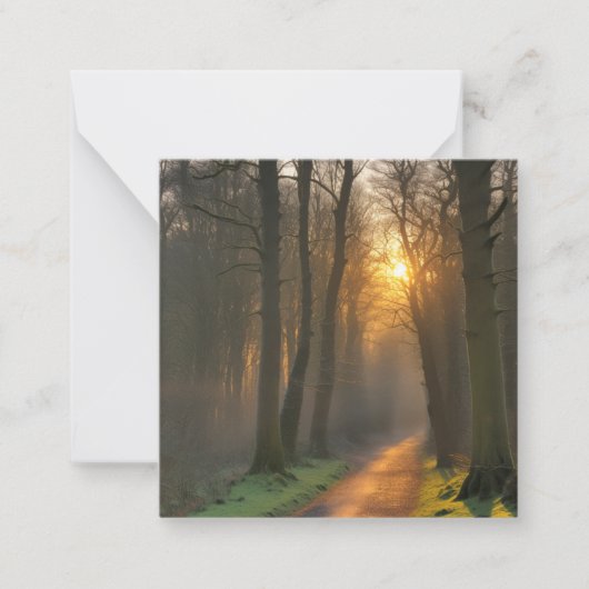 Carte De Correspondance Une forêt d'hiver paisible (Devant)