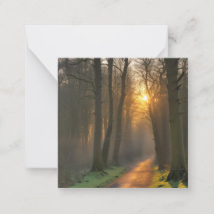 Carte De Correspondance Une forêt d'hiver paisible