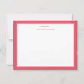 Carte De Correspondance Une note de | Fleur de Chinoiserie Rose (Devant)