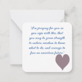 Carte De Correspondance Une petite prière pour vous (Dos)