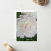 Carte De Correspondance Une pivoine rousse rêveuse (Devant/Arrière en situation)