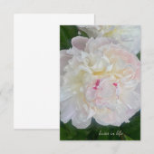 Carte De Correspondance Une pivoine rousse rêveuse (Devant / Derrière)