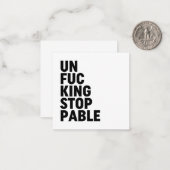 Carte De Correspondance Unfu*kingstoppable (Devant/Arrière en situation)