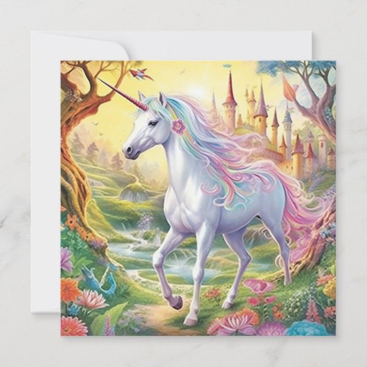 Carte De Correspondance Unicorn Fairyland (Devant)