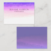 Carte De Correspondance Unicorn Holographie aquarelle (Devant / Derrière)