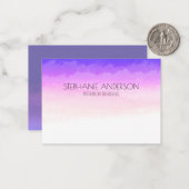 Carte De Correspondance Unicorn Holographie aquarelle (Devant/Arrière en situation)