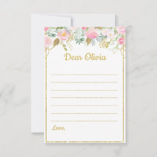 Carte De Correspondance Unicorn Thème Temps Capsule Note