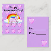 Carte De Correspondance Unicorn Valentine (Devant / Derrière)