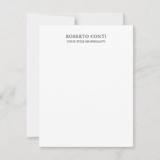 Carte De Correspondance Unique minimaliste moderne