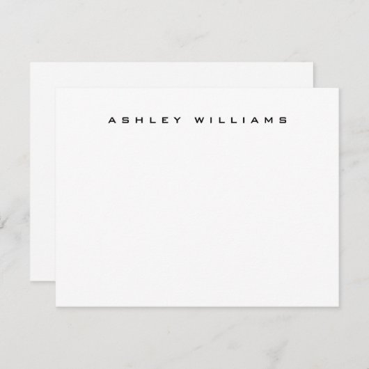 Carte De Correspondance Unique moderne (Devant / Derrière)