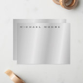 Carte De Correspondance Unique tendance Professional Modern Grey (Devant/Arrière en situation)