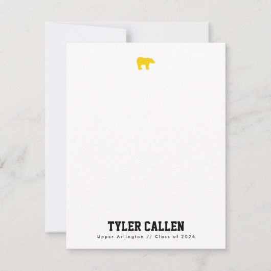 Carte de correspondance universitaire Golden Bear  (Devant)