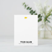 Carte de correspondance universitaire Golden Bear  (Debout devant)