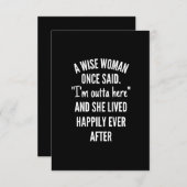 Carte De Correspondance Untitled designA Wise Woman Once Said I'm Outta (Devant / Derrière)