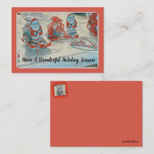 Carte De Correspondance Vacances de Noël (Devant / Derrière)