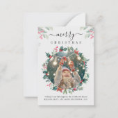 Carte De Correspondance Vacances de Noël Photo Mistletoe Botanique (Devant)