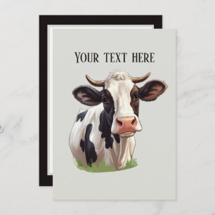 Carte De Correspondance Vache mignonne n'importe quel but ajouter un messa