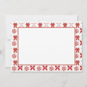 Carte De Correspondance Vaches de Noël rouges et blanches (Dos)