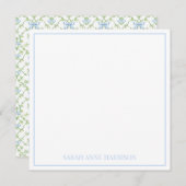 Carte De Correspondance Vaches et vignes bleues et vertes (Devant / Derrière)