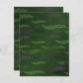 Carte De Correspondance Vagues Tigre (motif stylisé) 5 (Devant / Derrière)