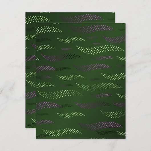 Carte De Correspondance Vagues Tigre (motif stylisé) 5 (Devant / Derrière)