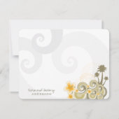 Carte De Correspondance Vagues tropicales Hibiscus jaune Destination Maria (Devant)