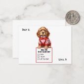 Carte De Correspondance Valentin chiot Cocker Spaniel personnalisable (Devant/Arrière en situation)