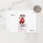 Carte De Correspondance Valentin chiot Jack Russell personnalisable  (Devant/Arrière en situation)