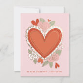 Carte De Correspondance Valentin classique coeur (Devant)