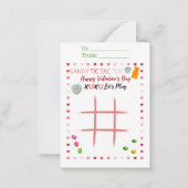 Carte De Correspondance Valentin de Tic Tac Toe aux bonbons (Dos)