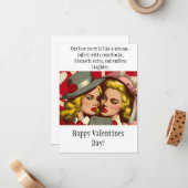 Carte De Correspondance Valentin drôle (Devant/Arrière en situation)