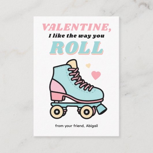 Carte De Correspondance Valentin, j'aime la façon dont tu roules (Devant)