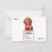Carte De Correspondance Valentin personnalisable de chiot Cocker Spaniel (Devant)