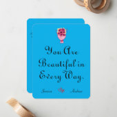 Carte De Correspondance valentin simple et élégant mignon, doux pour coupl (Devant/Arrière en situation)