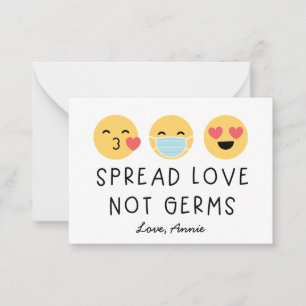 Carte De Correspondance Valentine de la classe Emoji - Jaune