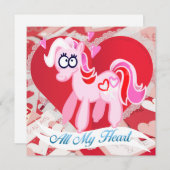 Carte De Correspondance Valentine My Little Pony All My Heart Card (Devant / Derrière)