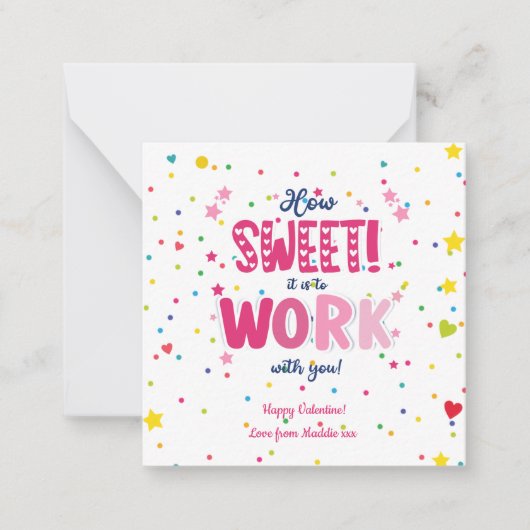 Carte De Correspondance Valentine – Qu'il est doux de travailler avec vous (Devant)