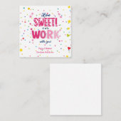 Carte De Correspondance Valentine – Qu'il est doux de travailler avec vous (Devant / Derrière)