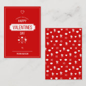 Carte De Correspondance Valentine Symboles Classroom Valentine Card 100pk (Devant / Derrière)