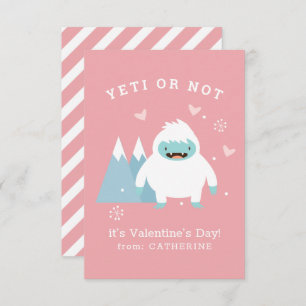 Carte De Correspondance Valentine Yeti ou pas