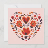 Carte De Correspondance Valentines d'art populaire scandinave (Devant)