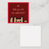 Carte De Correspondance Valentines de chats mignonnes (Devant / Derrière)