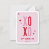 Carte De Correspondance Valentines en classe XOXO Simple (Devant)