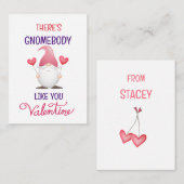 Carte De Correspondance Valentines Gnome Kids (Devant / Derrière)