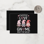 Carte De Correspondance Valentines Jour Choisir Amour Gnome Matière Quoi (Devant/Arrière en situation)